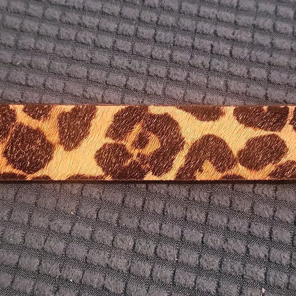 Rebecca Minkoff Leopard Print Leather Belt with Gold Hardware